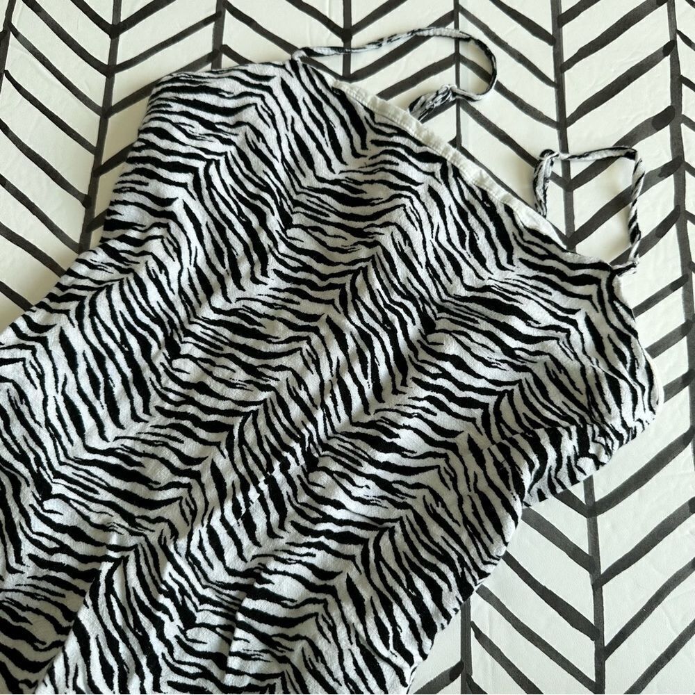 Kendall and Kylie Zebra Striped Tank Mini Dress